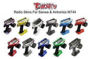 TS-042M Mirror Chrome Radio Skin Sticker For Sanwa &amp; Airtronics MT44 4colors