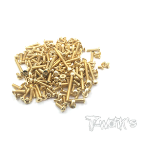 GSS-D819RS Gold Plated Steel Screw Set 162pcs. ( For HB Racing D819RS )