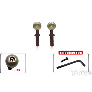 TO-192L-XB8 Alum. Pillow Ball With Spring Steel Anti-Clockwise Shaft( For Xray XB8 ) 2pcs