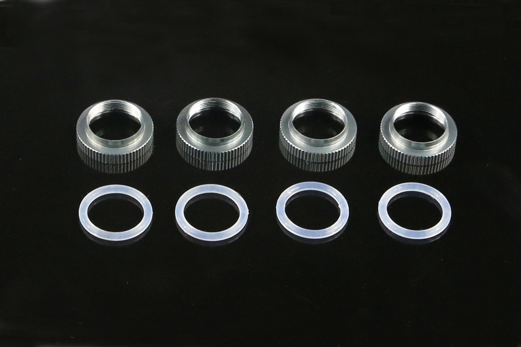 Shock adjusting nut alu. + O-rings (4) (SER909405)
