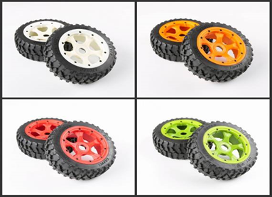 5B Johnny-come-lately hubcrushed stone tire front wheel assembly   2set #95210