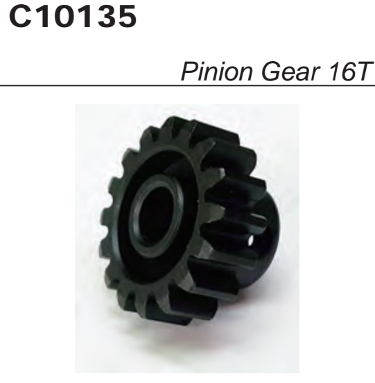 5mm Shaft (Mod 1.0) 16T Steel Pinion Gear #C10135