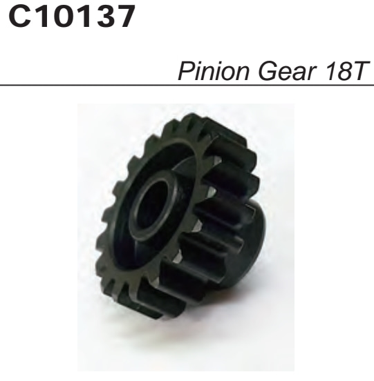 5mm Shaft (Mod 1.0) 18T Steel Pinion Gear (중지) #C10137