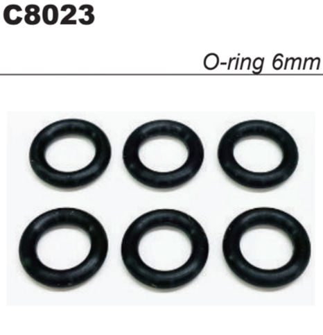 MY1 6mm Diff O ring Black 6pcs#C8023