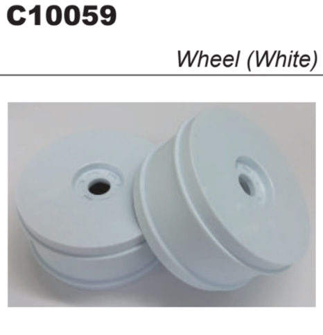 1:8 Buggy Dish Wheel (2) White#C10059