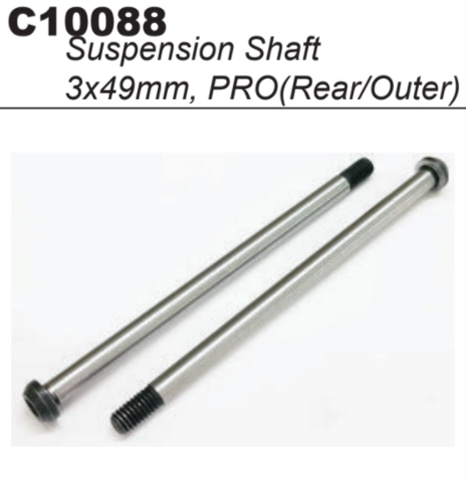 MY1 Suspension Shaft 3*49mm (Rear/Outer)2pcs#C10088