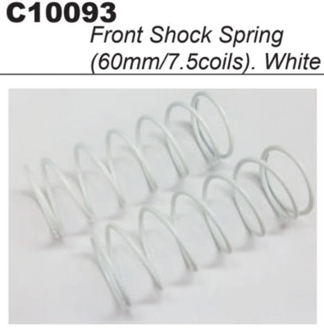 MY1 Front Shock Sping (White/60mm/7.5coils)#C10093