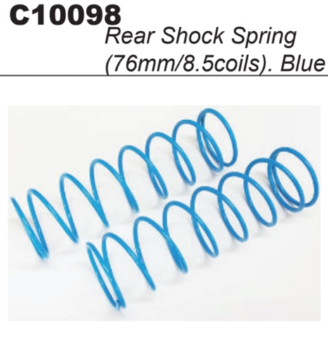 (단종)Rear Shock Spring (76mm/8.5coils Blue 2pcs)#C10098