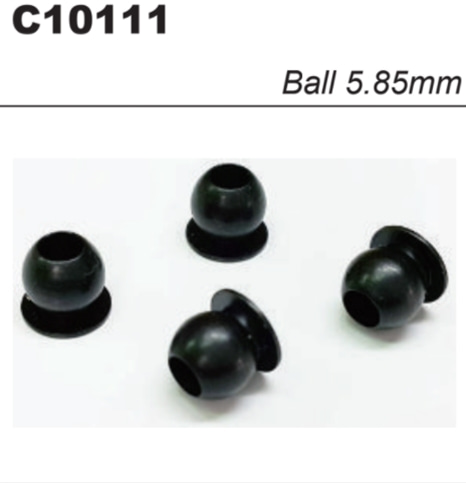 MY1 Steel Flange Ball 5.85*6*3mm (4) Black#C10111