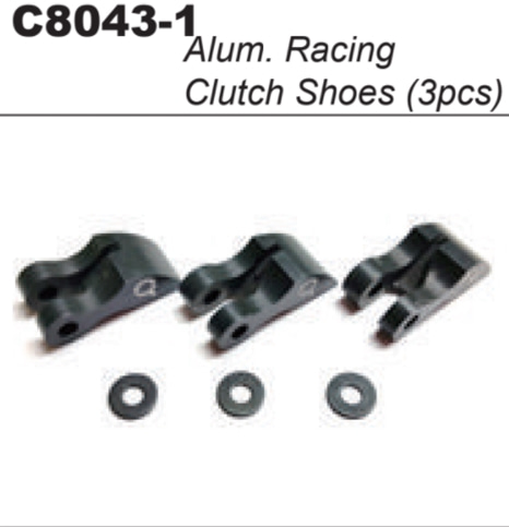 MY1 3pin Aluminium Racing Cluch Shoe(Bk*3) 1 Set#C8043-1