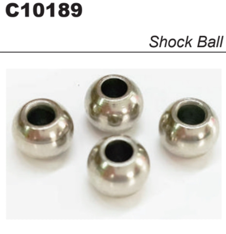MY1 Hard Ball 7.0*5.5*3mm (4) Black (Shock ball)#C10189