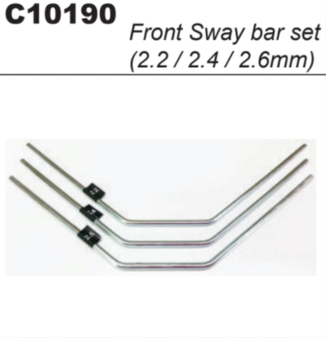 MY1 Front Swaybar Set (2.2/2.4/2.6mm)#C10190