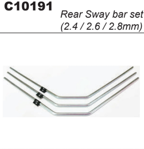 MY1 Rear Swaybar Set (2.4/2.6/2.8mm)#C10191