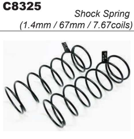 MY1 Front Shock Sping (1.4/67mm/7.67coils)#C8325