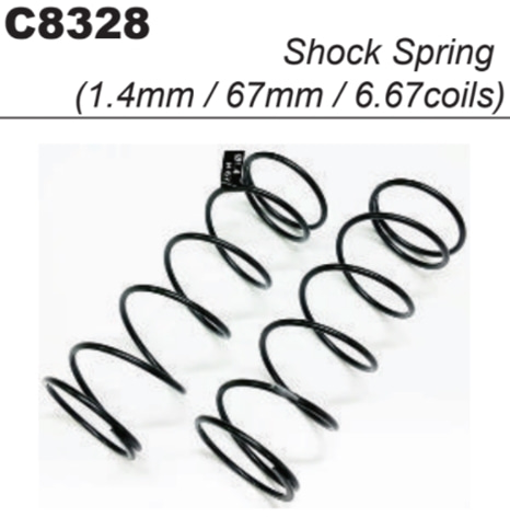 MY1 Front Shock Sping (1.4/67mm/6.67coils)#C8328