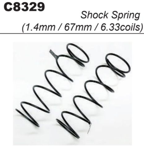 MY1 Front Shock Sping (1.4/67mm/6.33coils)#C8329