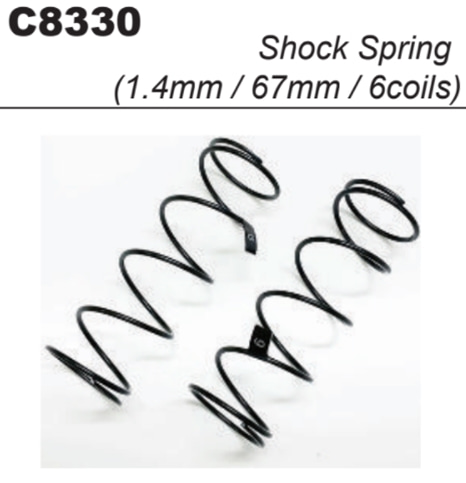 MY1 Front Shock Sping (1.4/67mm/6.00coils)#C8330