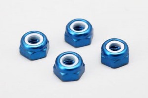 ZC-N3AB 3mmAluminum Lock Nut （Thin・Blue・4pcs)