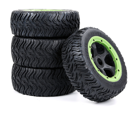 BHAHAA 5T/5SC/5FT/5FT Tire Assembly Full Drive (Green Border) #854843