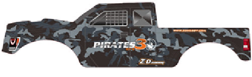 입고완료 ZD Racing 8485 PVC body Camouflage #8485