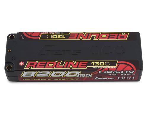 Gens Ace Redline 2s LiHV LiPo 배터리 130C w / 5mm Bullets (7.6V / 8200mAh)