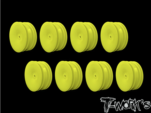 TWORKS TE-218-AY-8 2.2&quot; 12mm Hex Front Wheels ( For B6.1/6.2/RB5/RB6/RB7/YZ2/XB2 )